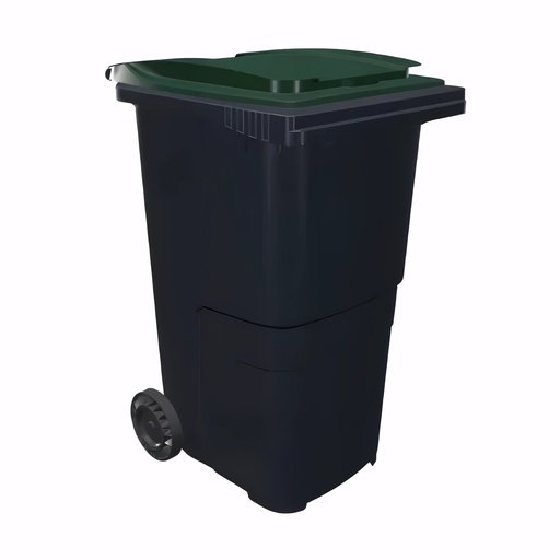 [4606060] Contenedor de 240 L en Polietileno cuerpo gris antracita y tapa verde inglés