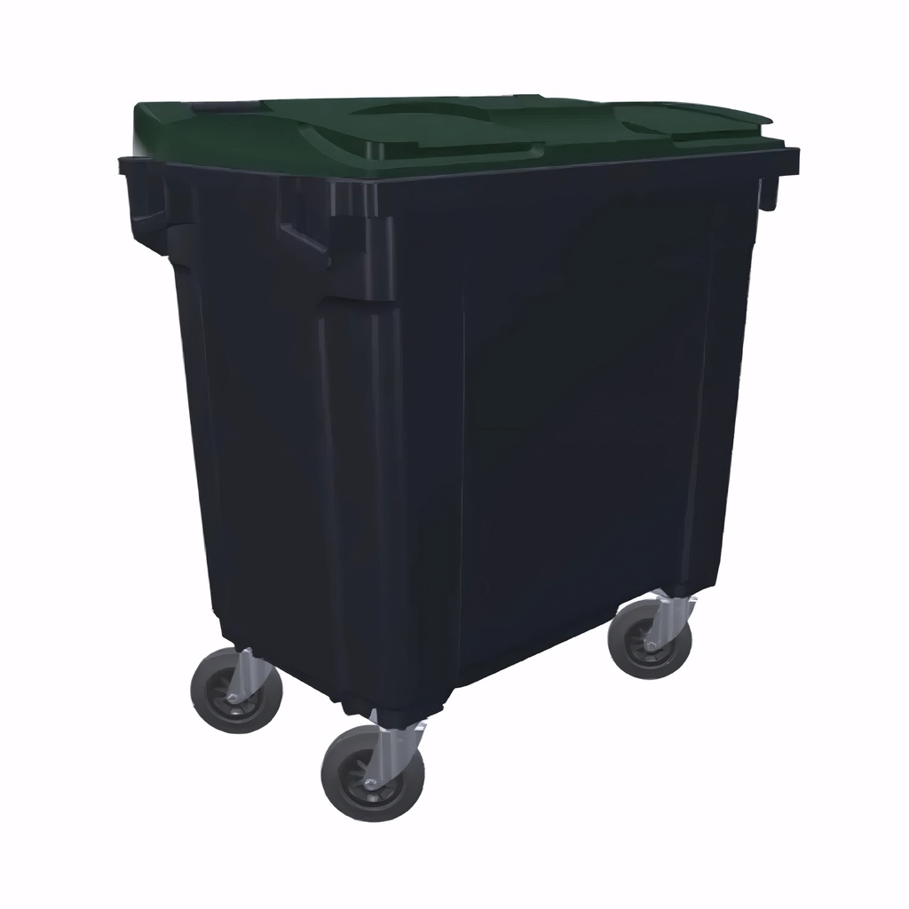 [4701050] Contenedor de 800 L en Polietileno cuerpo gris antracita y tapa verde inglés