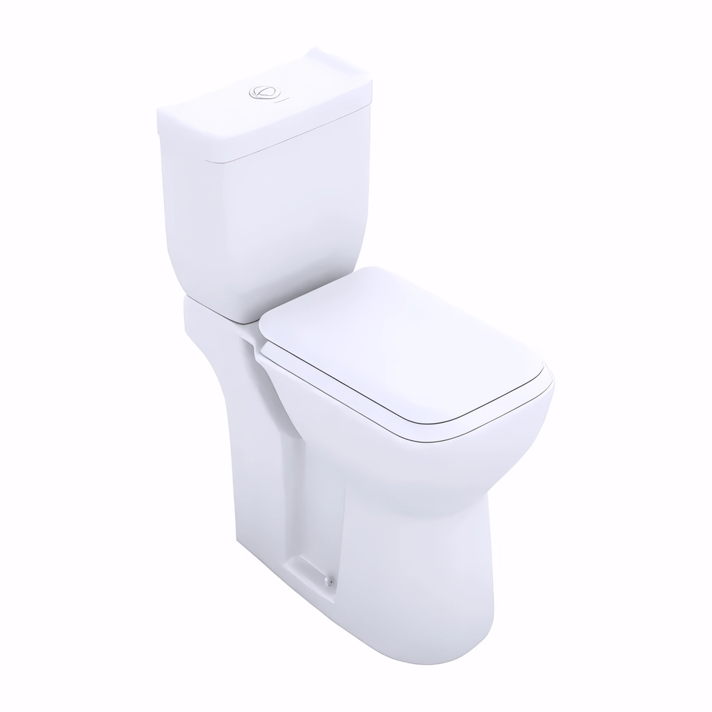 Inodoro en Porcelana vitrificada blanca con tanque salida vertical