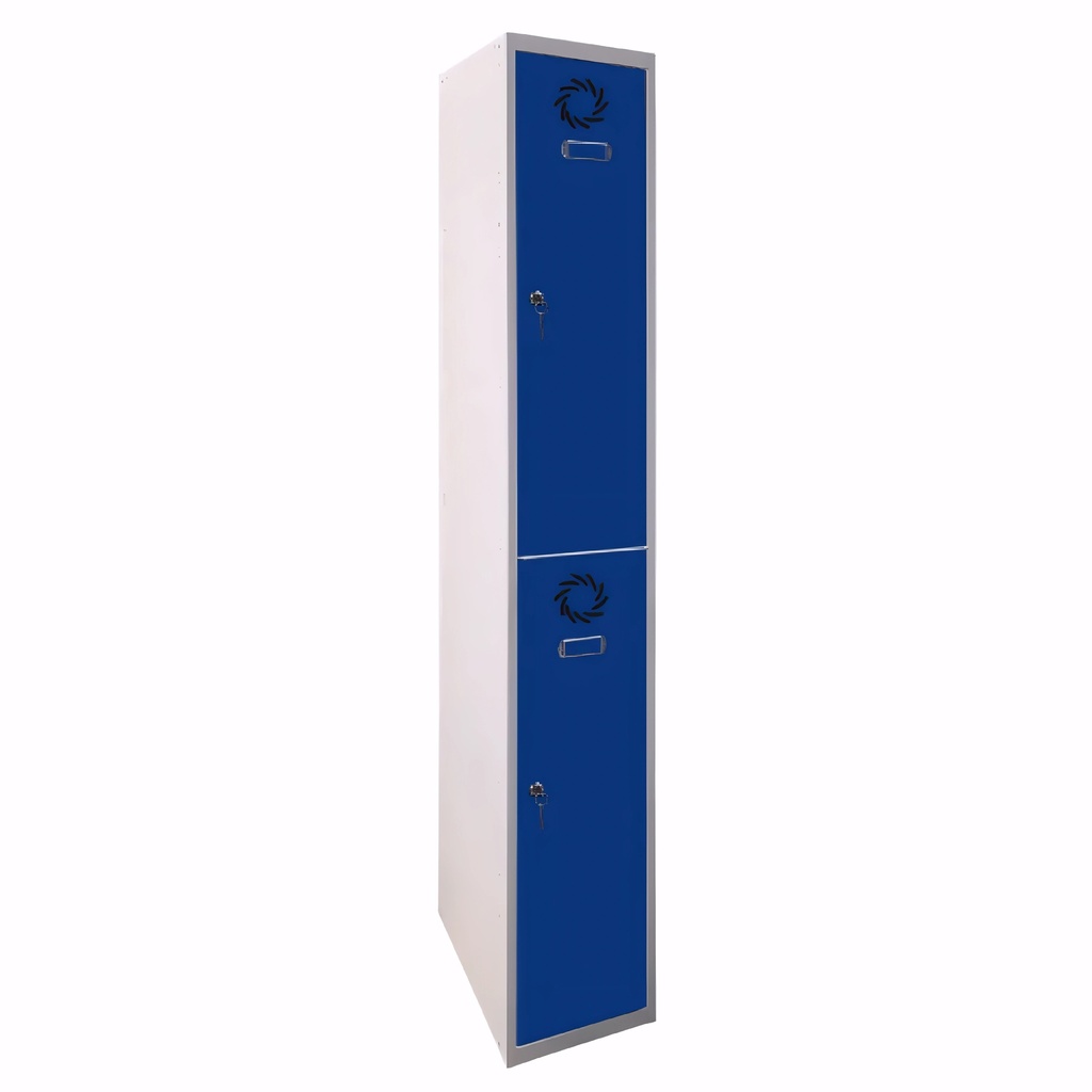 Taquilla de 2 puertas Metálica ECO PRO Inicial 250 mm con Cerradura Cromada de Cilindro